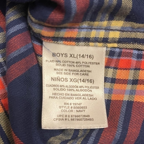 Boys Wrangler Button Up Shirt Size XL - Picture 3 of 4